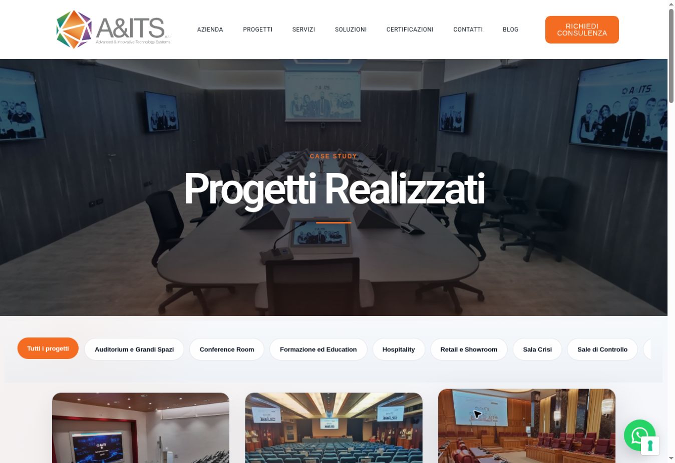 Homepage del sito A&ITS