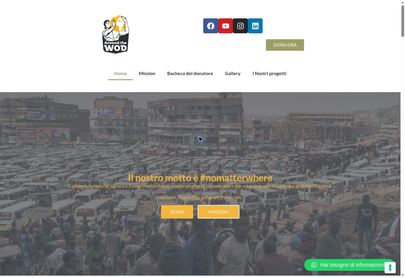 Homepage del sito Around The Wod