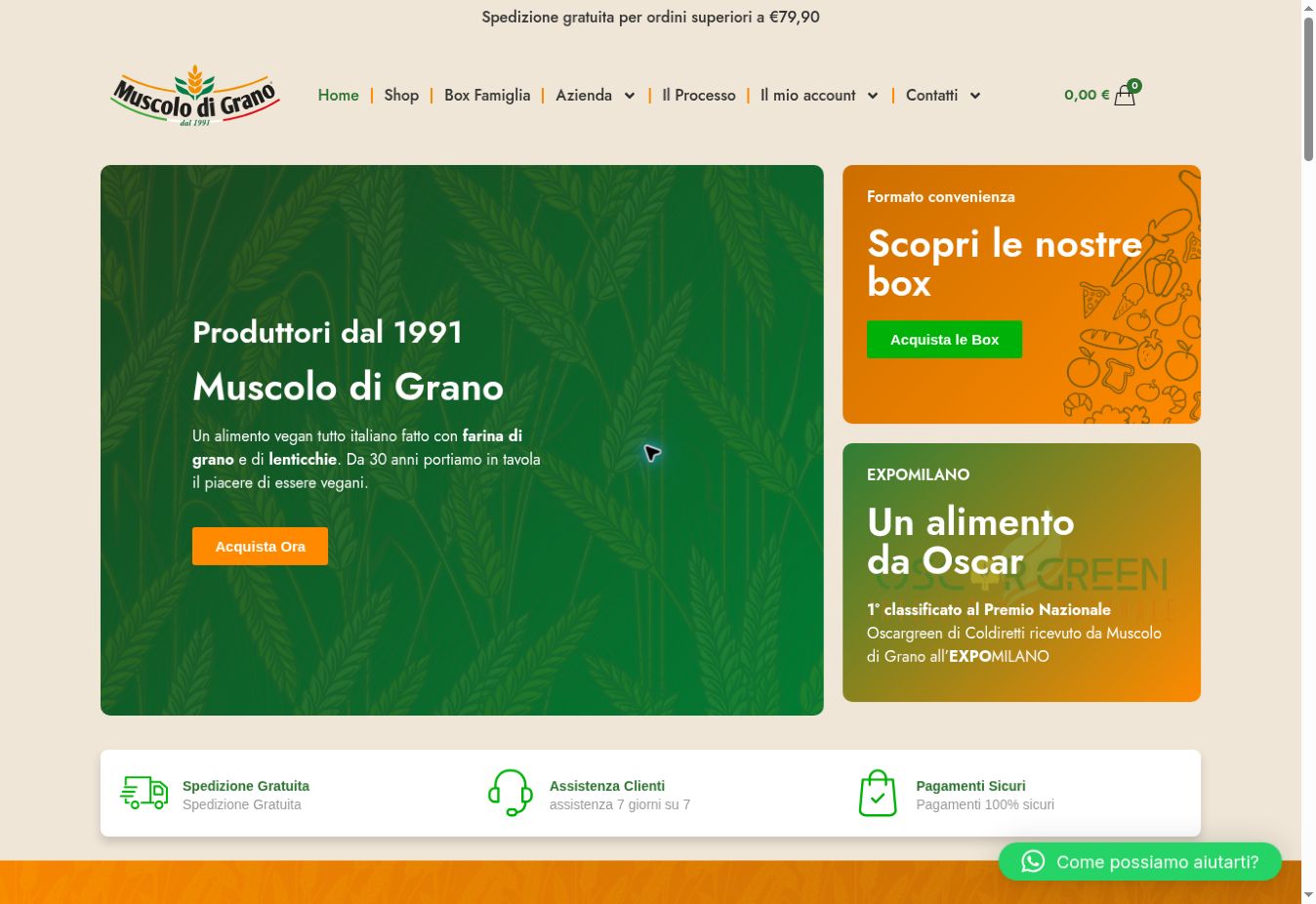 Anteprima del sito Muscolo di Grano