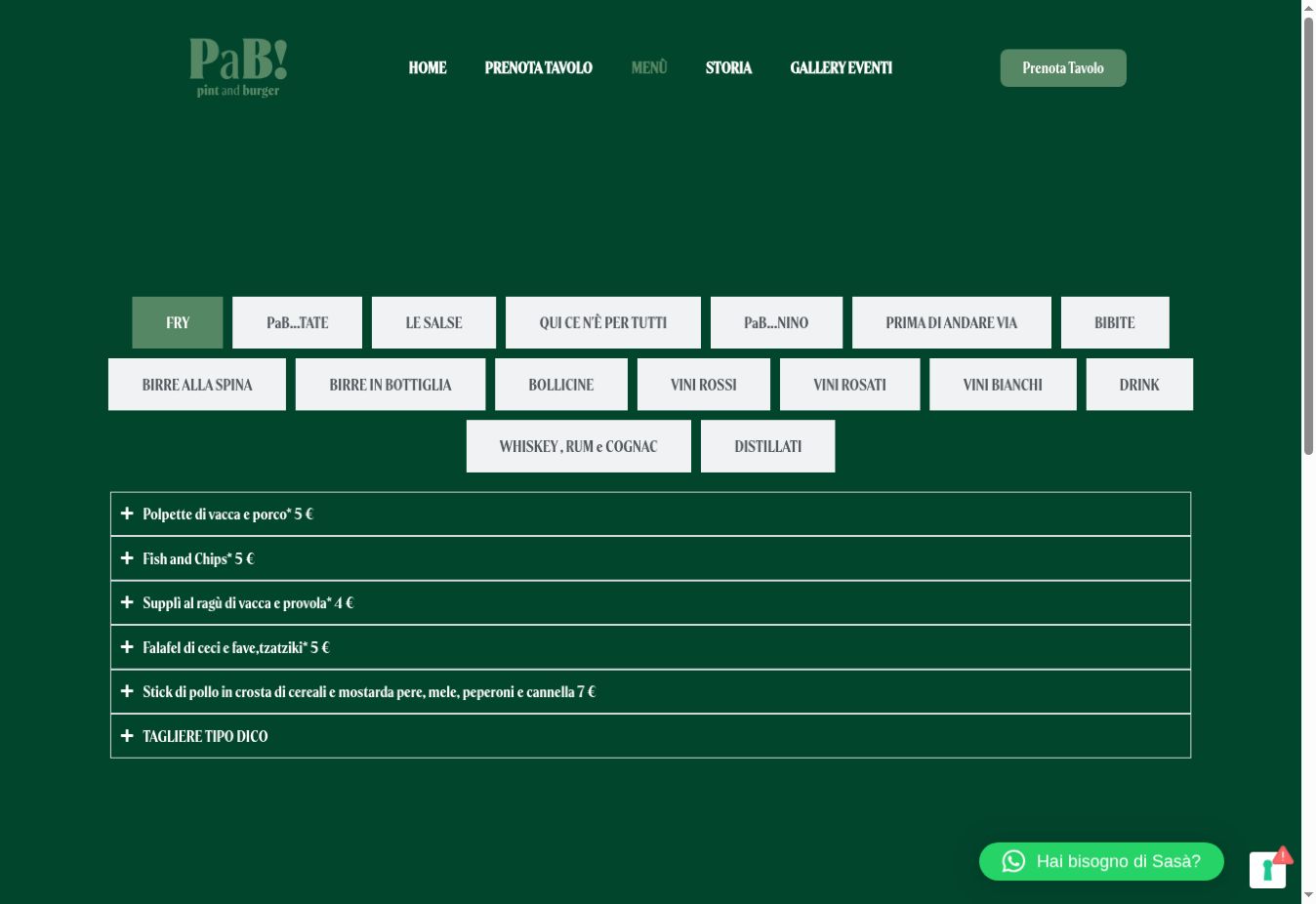 Pagina interna del sito PaB! Soverato